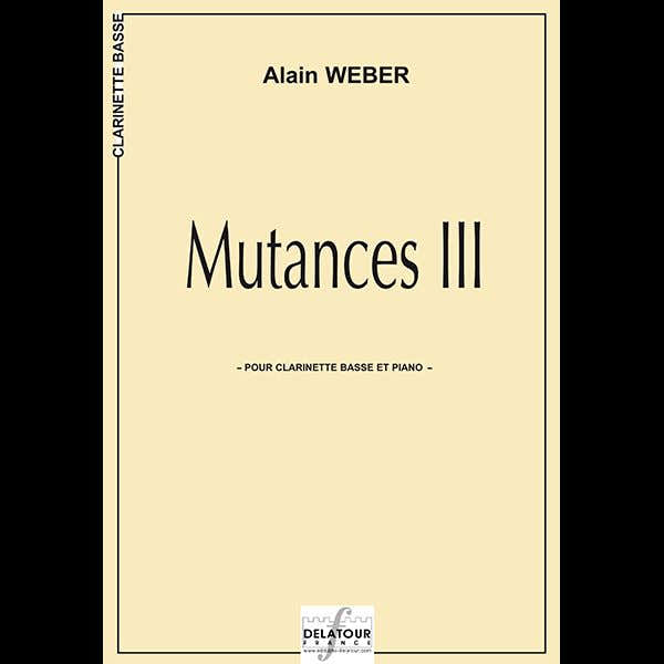 Weber Alain - Mutances III - Basklarinet & Piano