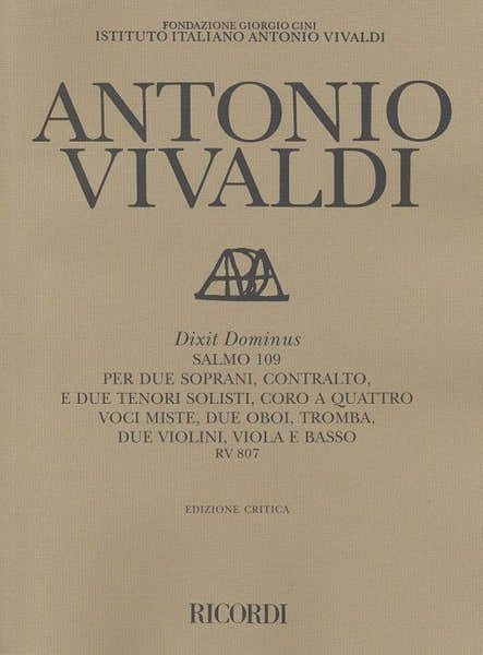 Ricordi Dixit Dominus Salmo 109 Rv 807