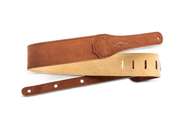 Taylor Guitars STRAP MEDIUM BROWN SANDED SUEDE 2.5"