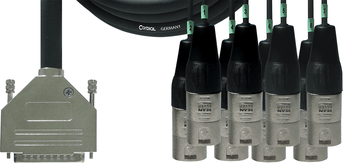Interfacekabel SUB-D/8 XLR-male 1,5 M