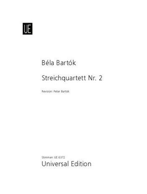 Bartok Bela - String Quartet N°2 - Parties