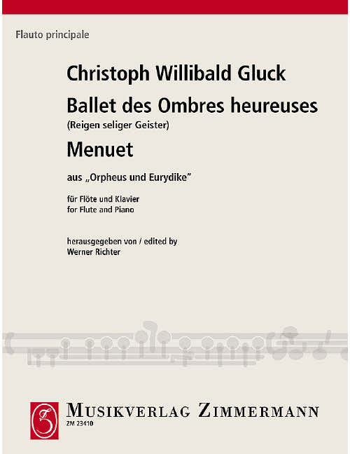 GLUCK C.W. - 2 PIECES TIREES D'"ORPHEE ET EURYDICE" - FLUTE & PIANO