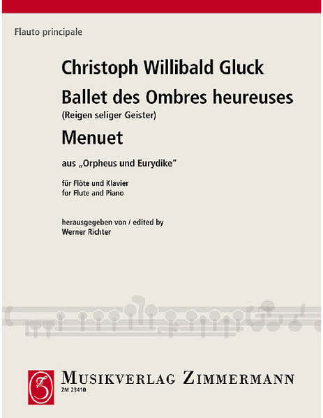 Zimmermann Gluck - Ronde Des Esprits Bienheureux - Flute et Piano