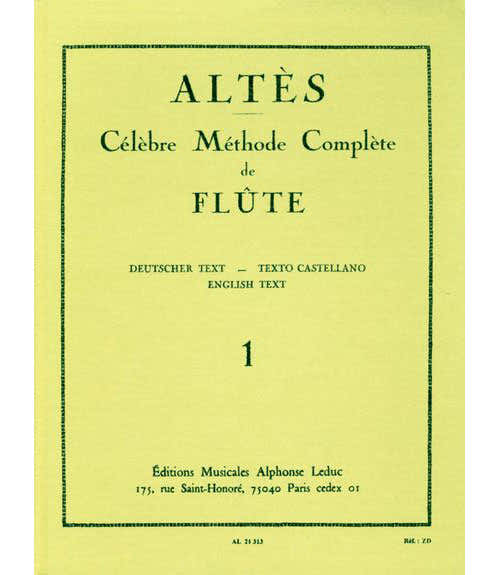 Leduc Altes - Methode De Flute Traversiere Vol. 1 (parties 1 et 2)