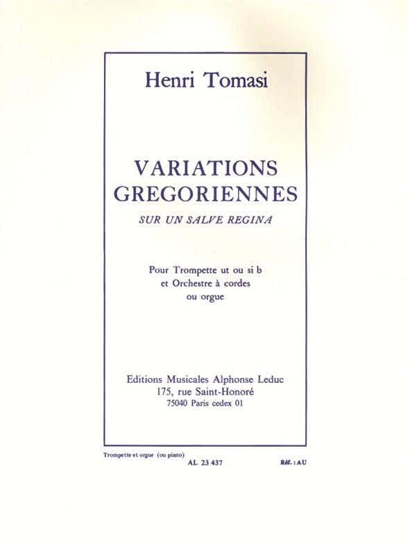 Tomasi Henri - Gregoriaanse variaties op een Salve Regina - Trompet