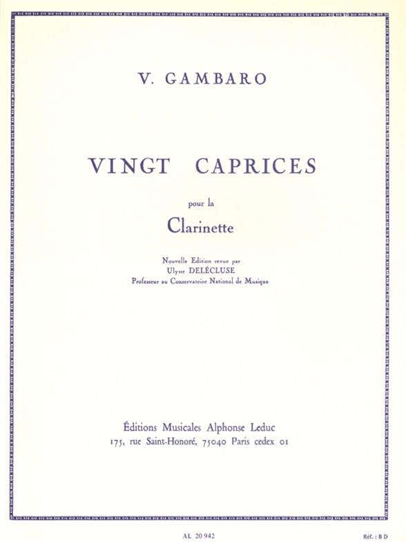 Gambaro V. - 20 Caprices - Klarinet