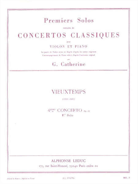 Leduc Premier Solo Extrait concerto No.4 Op31