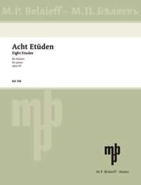 Belaieff Skrjabin Alexander - 8 Etudes Op.42 - Piano