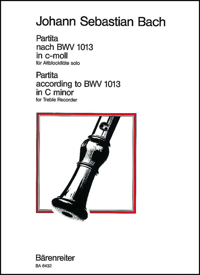 Bach J.S. - Partita naar BWV 1013 in c klein (c klein) - Altblokfluit