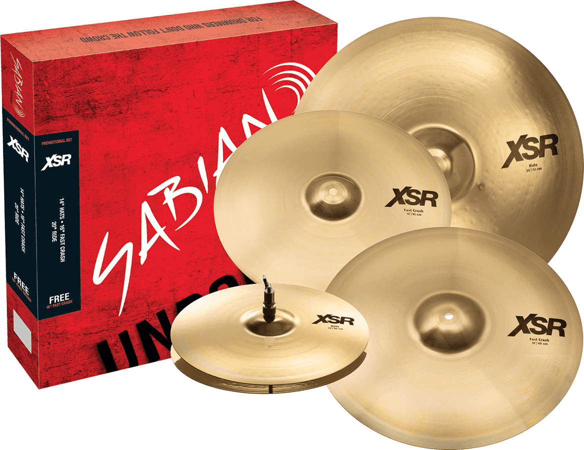 XSR55GB - Pakket XSR Harmonisch 14/16/2 + 18" Crash +9 DAGEN PROEFPERIODE DRUMEO
