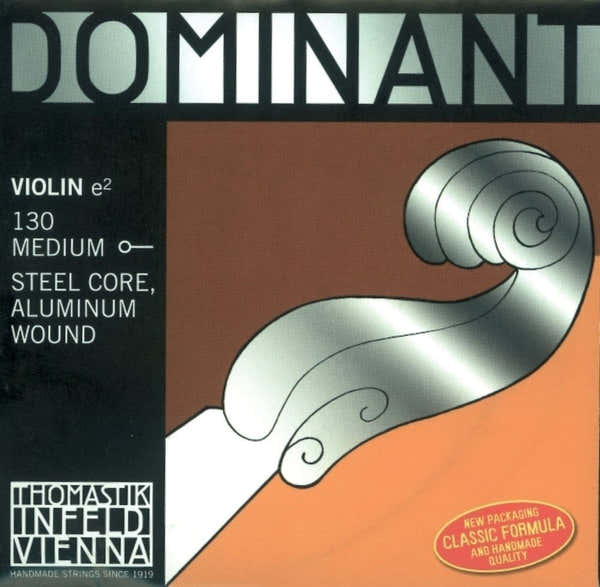 Thomastik STRINGS VIOLIN DOMINANT SOLID CORE NYLON D ALU. 132