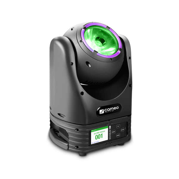 Cameo MOVO BEAM 100 - ONBEPERKT DRAAIEND SLOTLAMPJE MET LED KROON