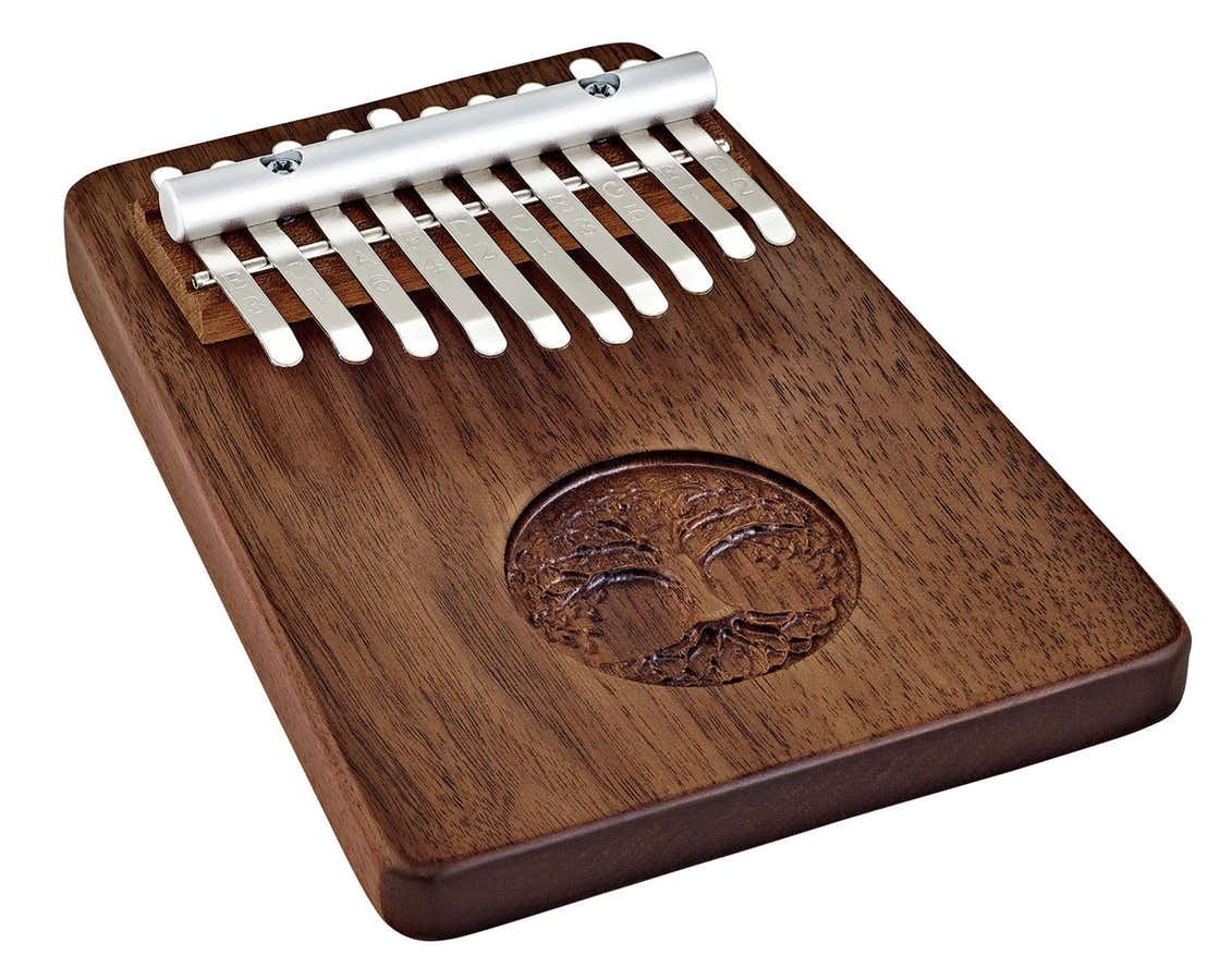 MEINL SONIC ENERGY SOLID KALIMBA 10 NOTES BLACK WALNUT TREE OF LIFE