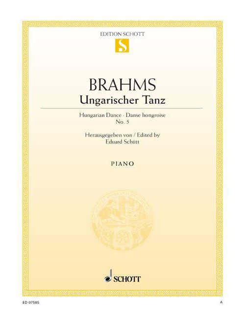 BRAHMS JOHANNES - HUNGARIAN DANCE NO. 5 - PIANO