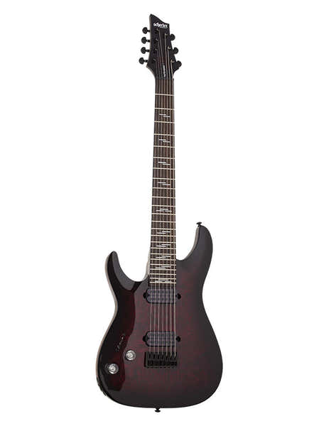 Schecter Omen 6 Elite Lh Zwarte Kers Burst