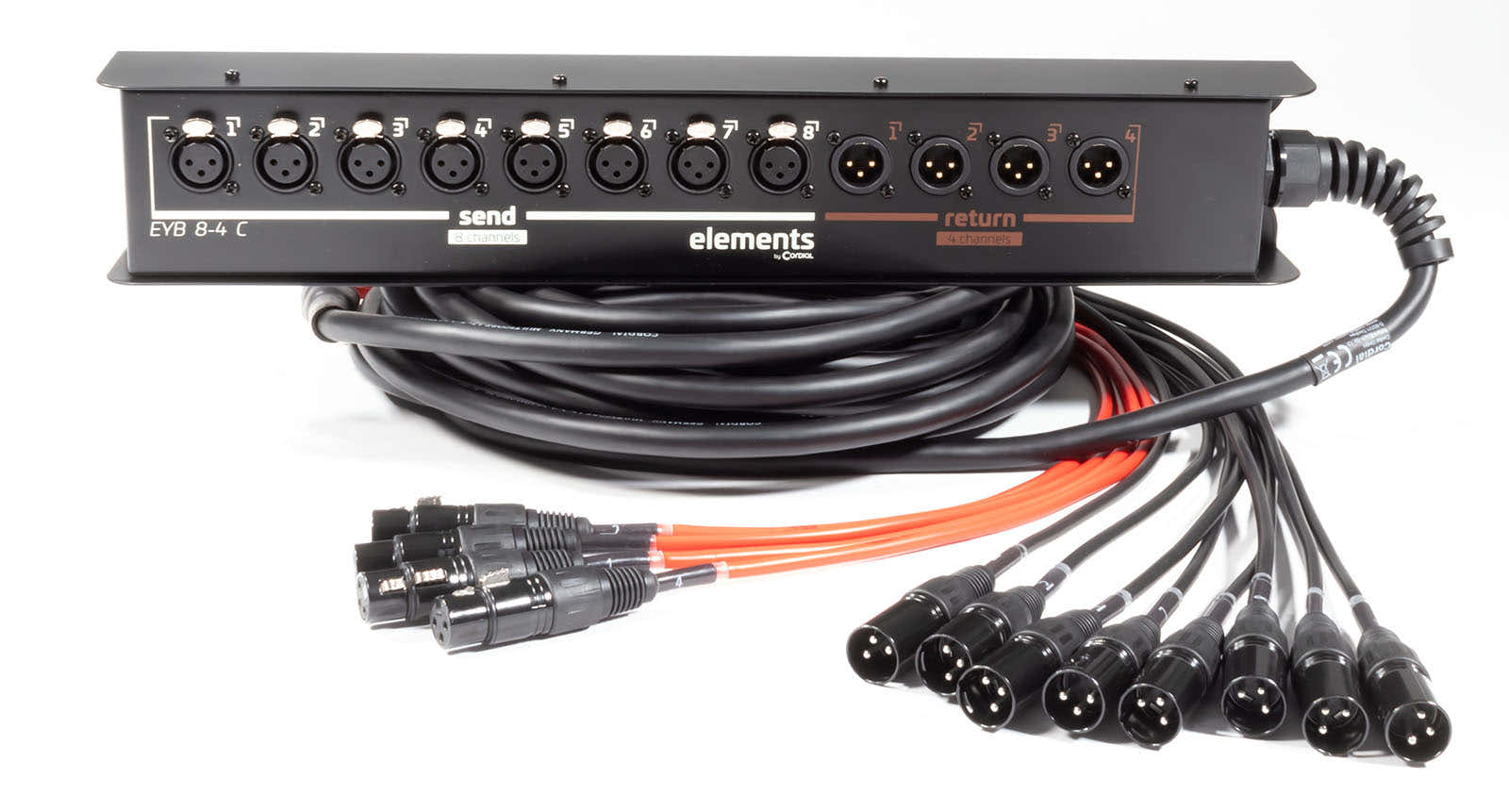 Stagebox 8 Ingangen 4 Uitgangen XLR 15 M