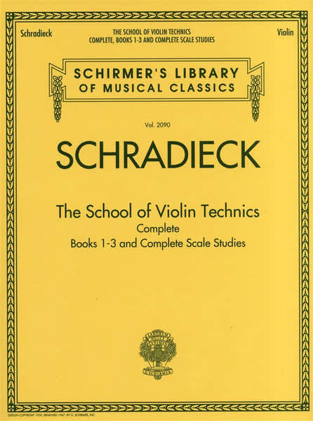 Hal Leonard Schirmer Library Schradieck The School Of Violin Technics Complete - Violin