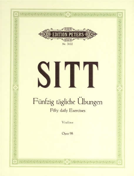 Sitt Hans - 50 dagelijkse oefeningen Op.98 - Viool