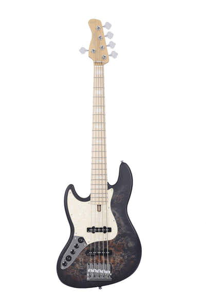 Sire Marcus Miller Er V7 Swamp Ash Reissue-5 Lh Tbk.S Transparant zwart