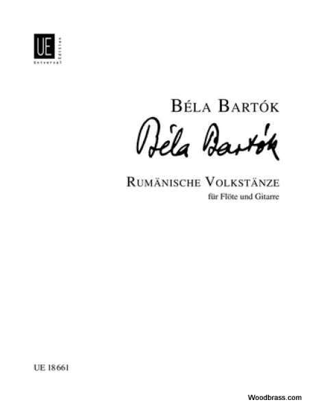 Universal Edition Bartok Bela - Danses Roumaines Pour Flûte et Guitare