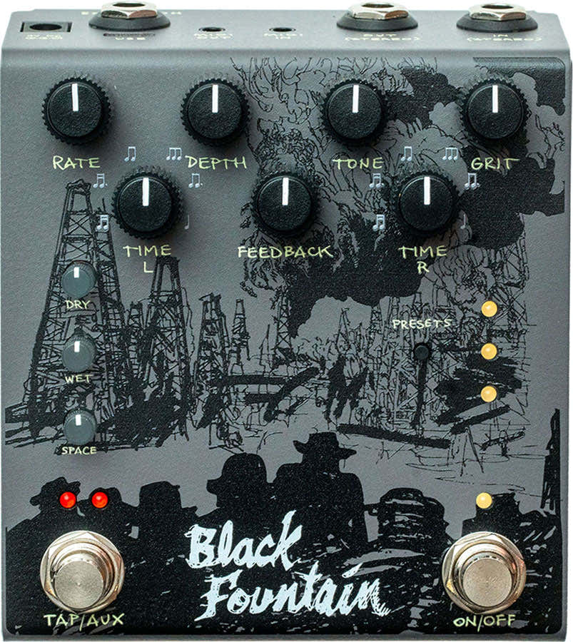 Black Fountain Stereo Slate - Oil Can Delay