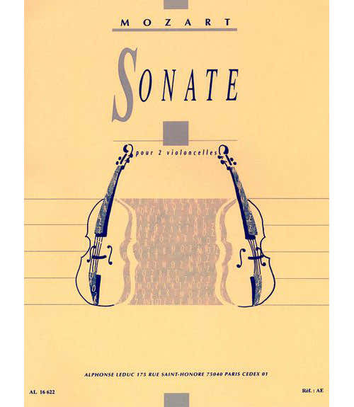 MOZART/BAZELAIRE - SONATE - 2 CELLO'S (OF 2 FAGOTTEN)