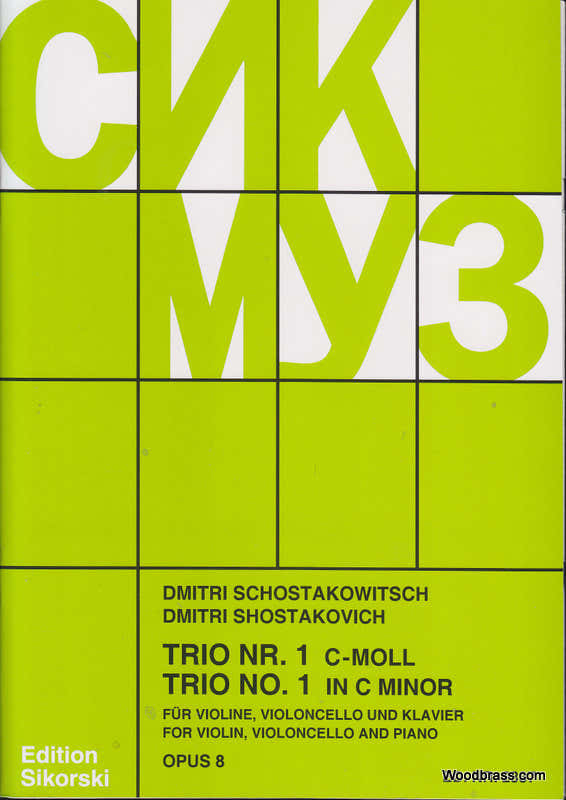 Chostakovitch - Trio nr. 1 Op. 8 - Viool, Cello, Piano