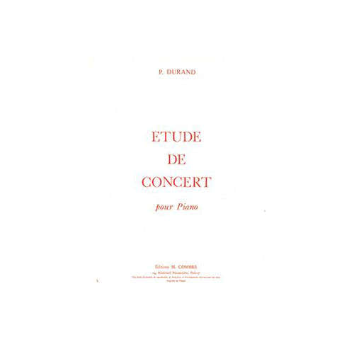 Durand - Etude De Concert - Piano
