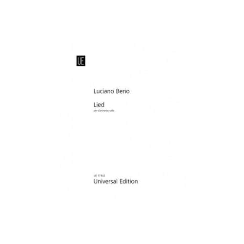 Universal Edition Berio L. - Lied - Clarinette Solo