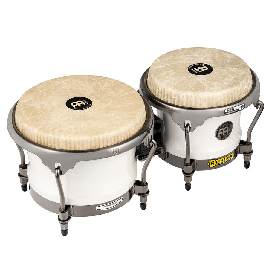 Artist Series Bongo Roberto Serrano REMO® Fiberskyn Heads - 7" & 8 1/2" Pearl White