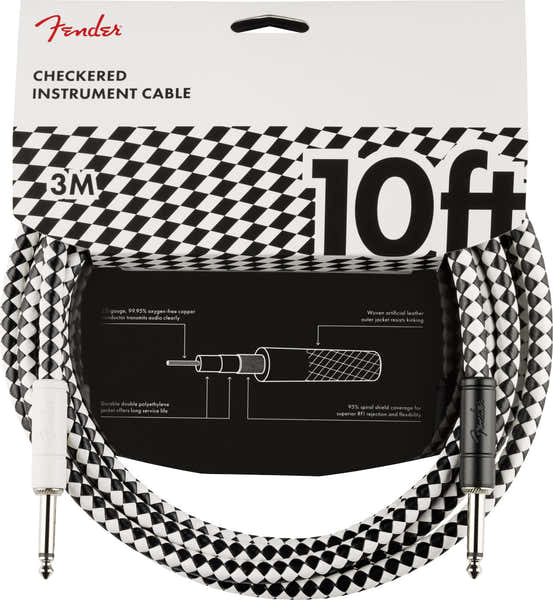 Fender PRO 10' CHECKBOARD INSTRUMENT CABLE