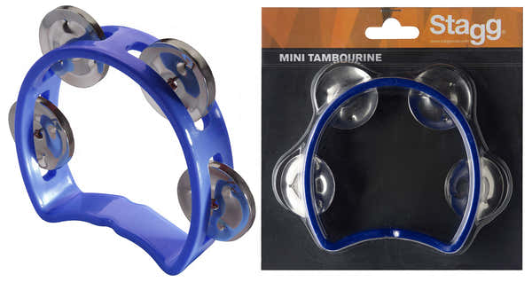 Stagg Mini tamboerijn 4 kunststofschellen blauw