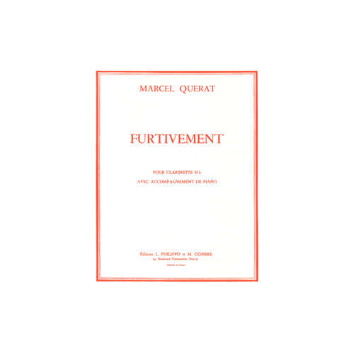 QUERAT MARCEL - FURTIVEMENT - CLARINETTE ET PIANO