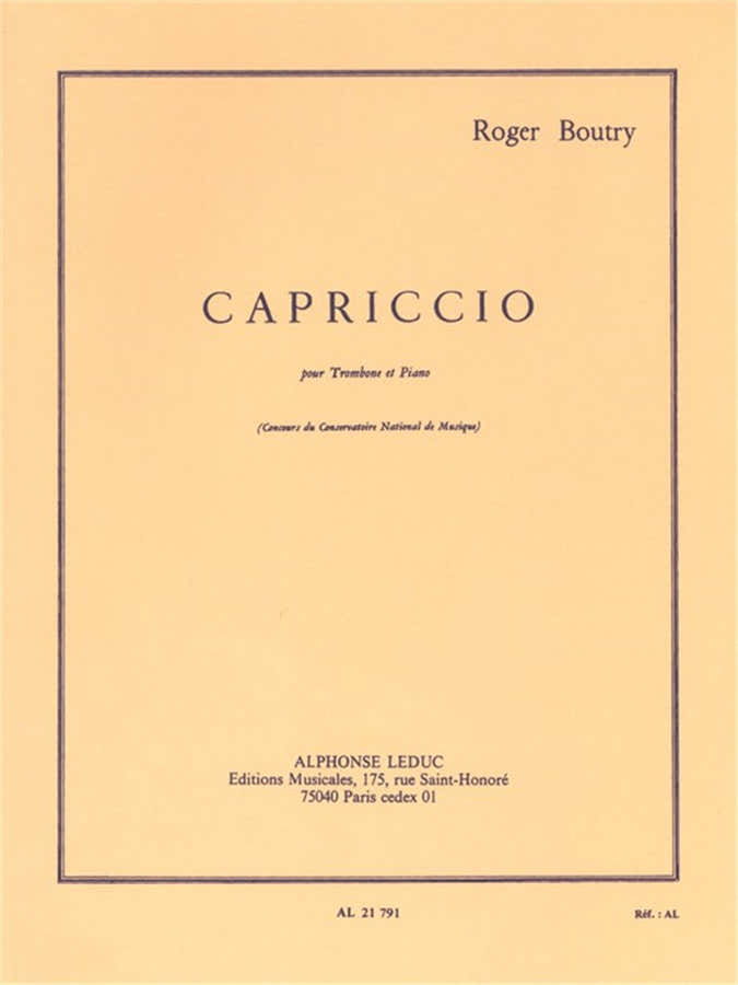 Boutry Roger - Capriccio - Trombone & piano