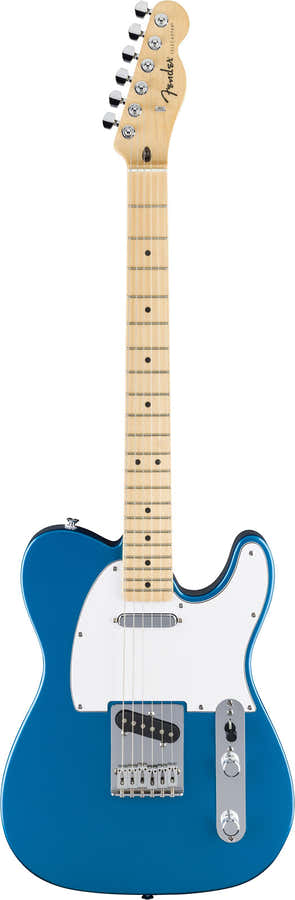 Standard Telecaster MN Witte slagplaat Aquamarijn metallic