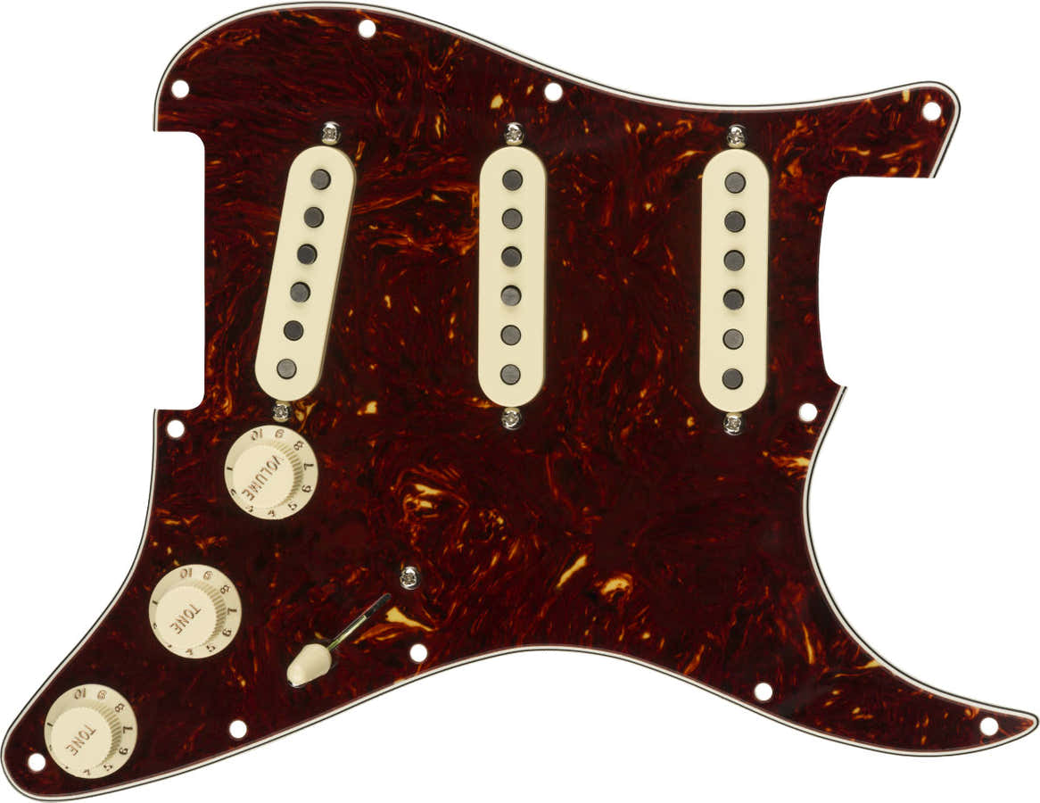Voorbedrade Strat-slagplaat Tex-Mex SSS schildpad 11-gaats PG