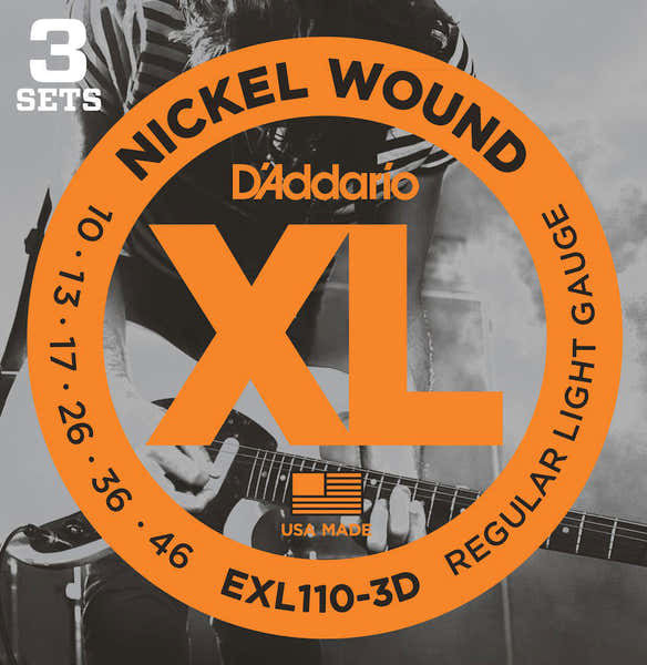 D'ADDARIO OF 3 ELECTRIC SETEXL 110 10 13 17 26 36 46