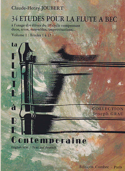Joubert C.H. - 34 Etudes Pour La Flute A Bec Vol.1 : Etudes 1 A 17