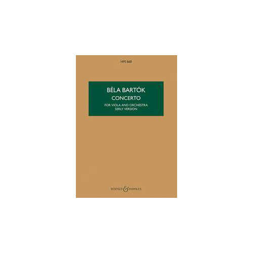 Bartok B. - Viola Concerto Op.posth. - Score