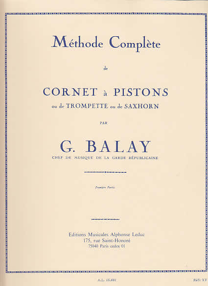 Complete Methode Voor Ventielkornet Vol.1 - Balay