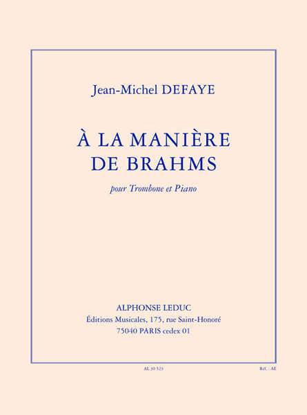 Leduc À la manière de brahms