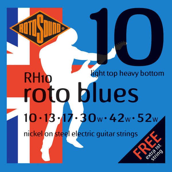 Rotosound ROTO RH10 NICKEL LIGHT TOP/HEAVY BOTTOM 1052