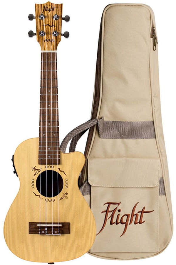 Flight DUC328CEQ Elec Concert Ukulele - Zeb B&S -