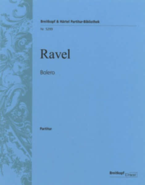 Edition Breitkopf RAVEL MAURICE - BOLERO - STUDY SCORE