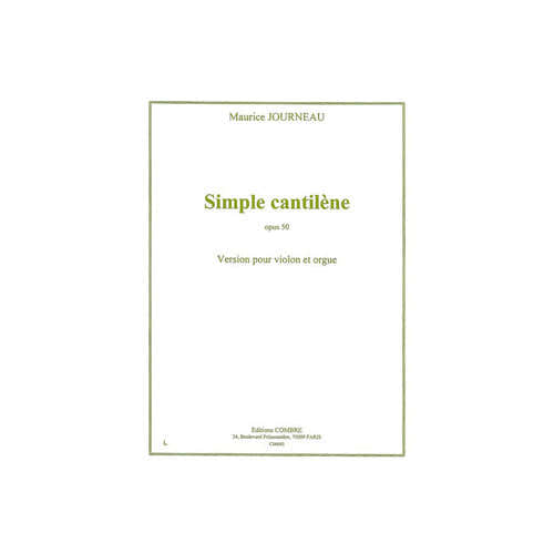 Journeau - Simple Cantilène Op. 50 - Viool en Orgel