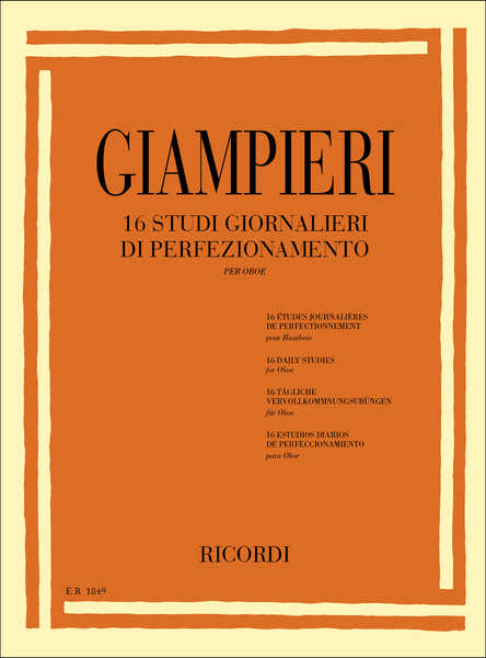 Ricordi Giampieri A. - 16 Studi Giornalieri Di Perfezionamento - Hautbois