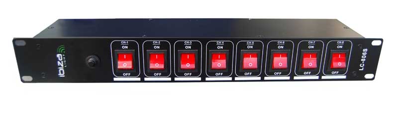 8-kanaalschakelaars voor lichtbox 19" rack