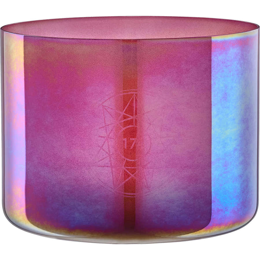8" Essence Solfeggio Crystal Singing Bowl 174 Hz Brandy Rose