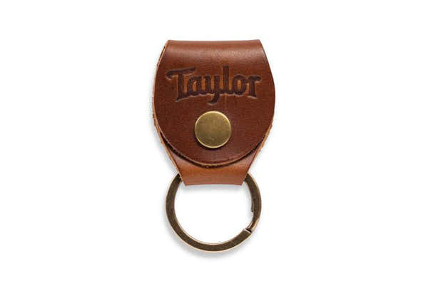 KEY RING W/PICK HOLDER - MEDIUM BROWN NUBUCK
