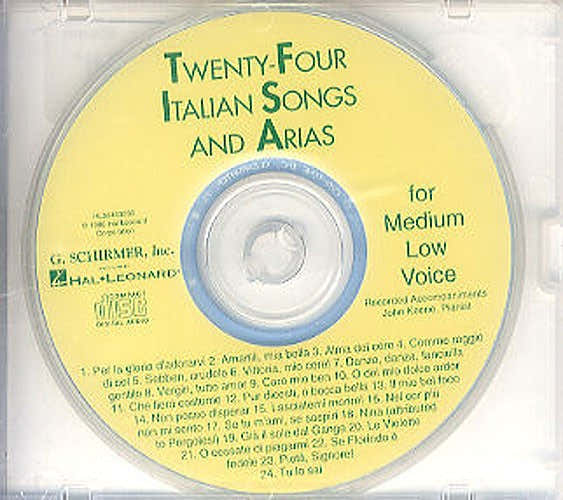 TWENTY-four Italian Songs And Arias Of The 17TH And 18TH Centuries M - Zang